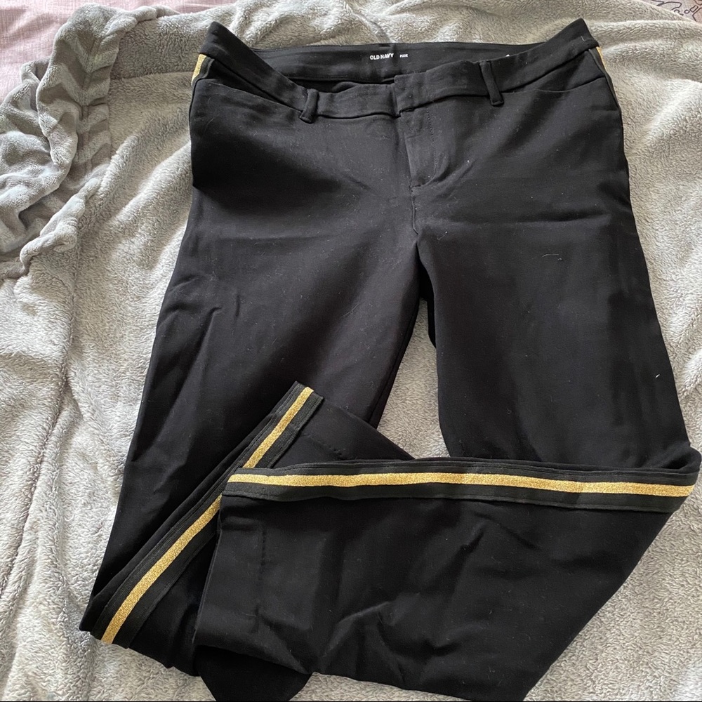 gold stripe old navy pixie pants
